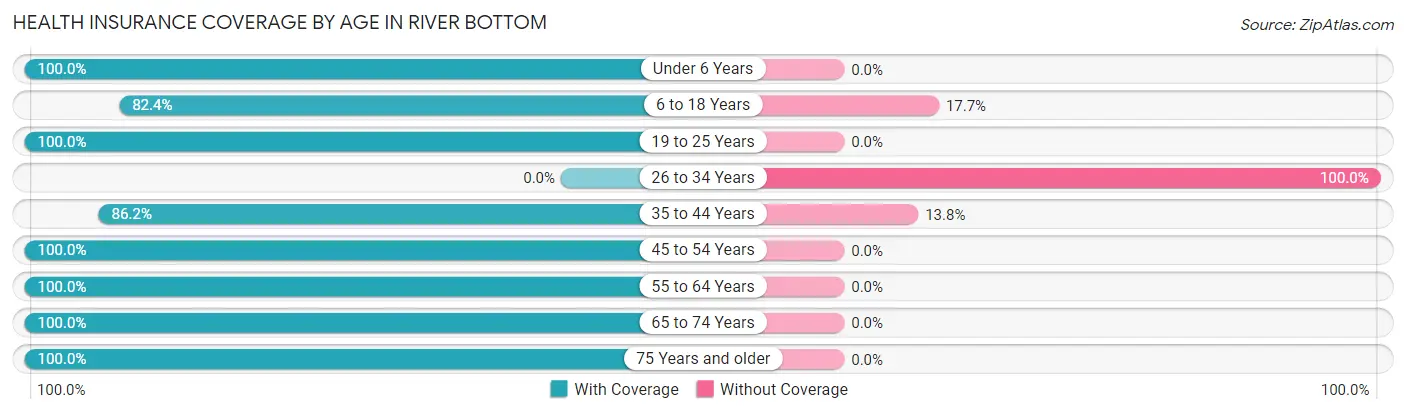Health Insurance Coverage by Age in River Bottom