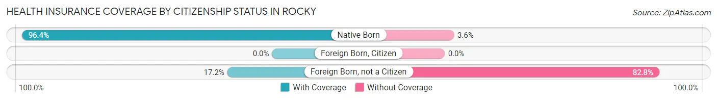 Health Insurance Coverage by Citizenship Status in Rocky
