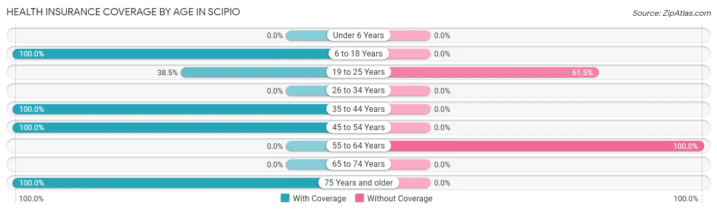 Health Insurance Coverage by Age in Scipio