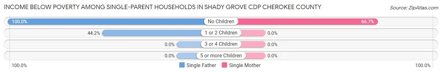 Income Below Poverty Among Single-Parent Households in Shady Grove CDP Cherokee County