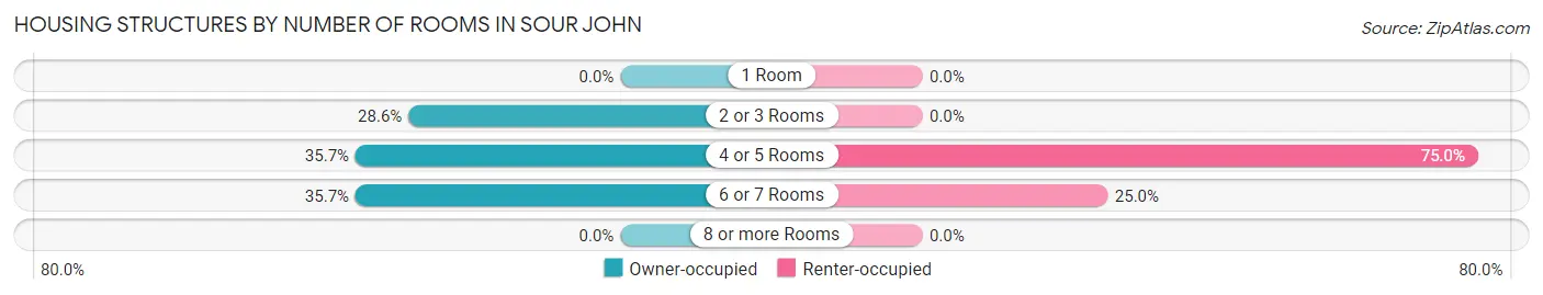 Housing Structures by Number of Rooms in Sour John