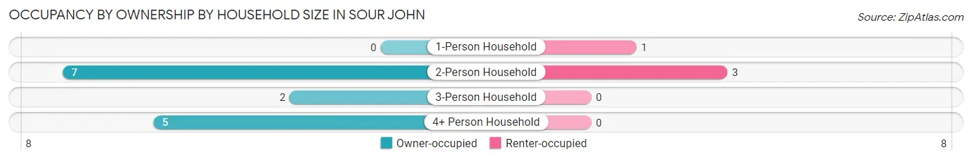 Occupancy by Ownership by Household Size in Sour John