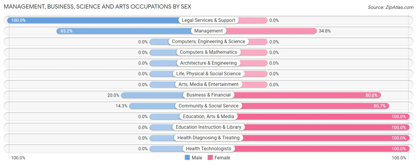 Management, Business, Science and Arts Occupations by Sex in Springer