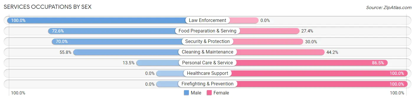 Services Occupations by Sex in Stigler