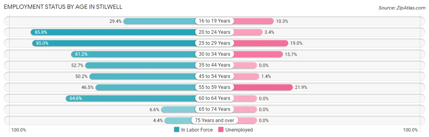 Employment Status by Age in Stilwell