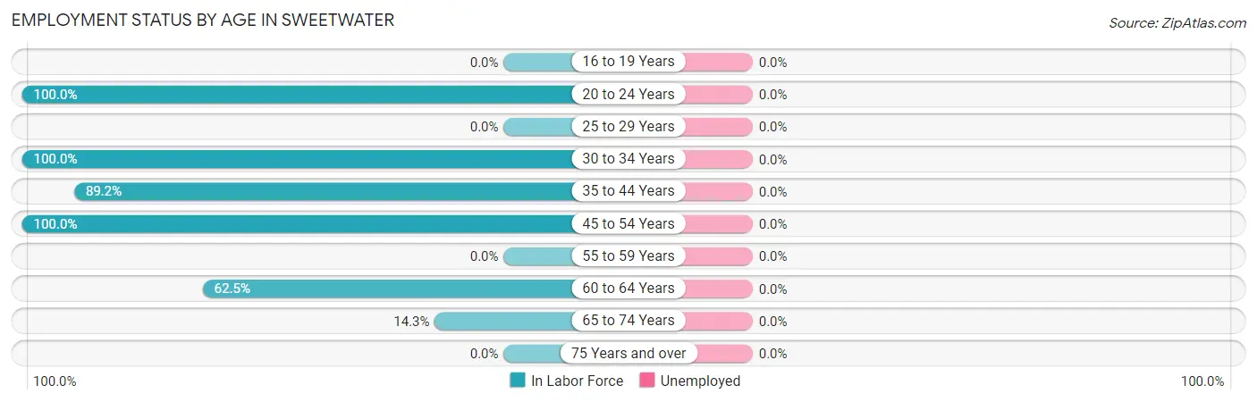 Employment Status by Age in Sweetwater