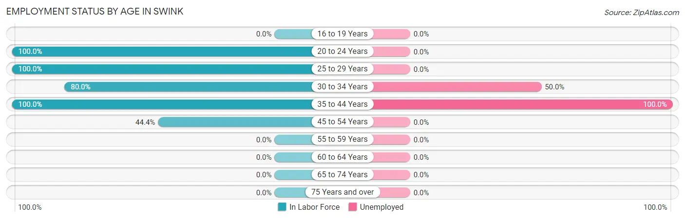 Employment Status by Age in Swink
