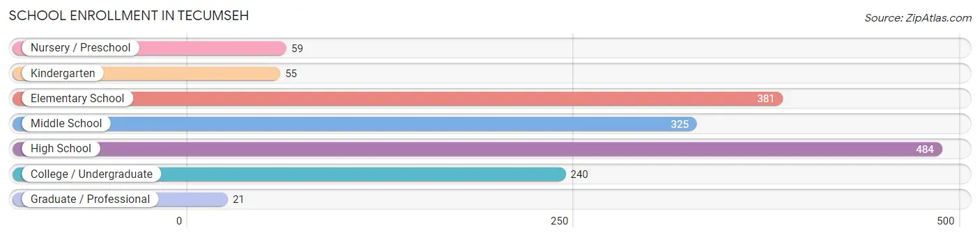 School Enrollment in Tecumseh