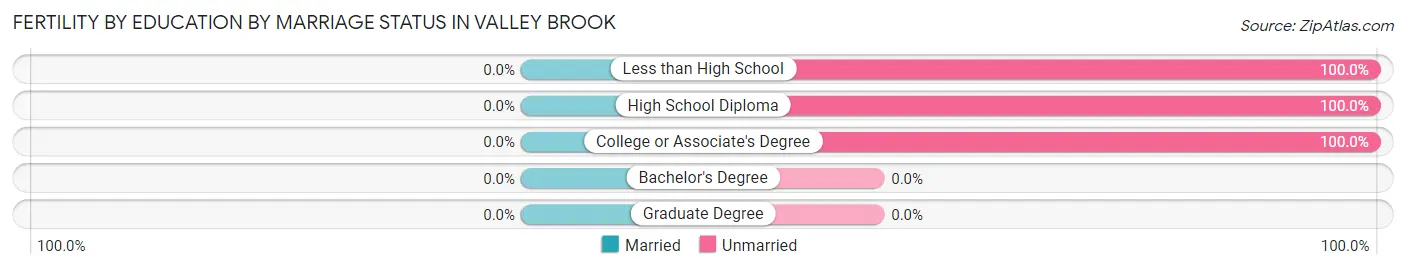 Female Fertility by Education by Marriage Status in Valley Brook