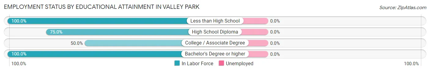 Employment Status by Educational Attainment in Valley Park