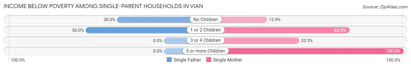 Income Below Poverty Among Single-Parent Households in Vian