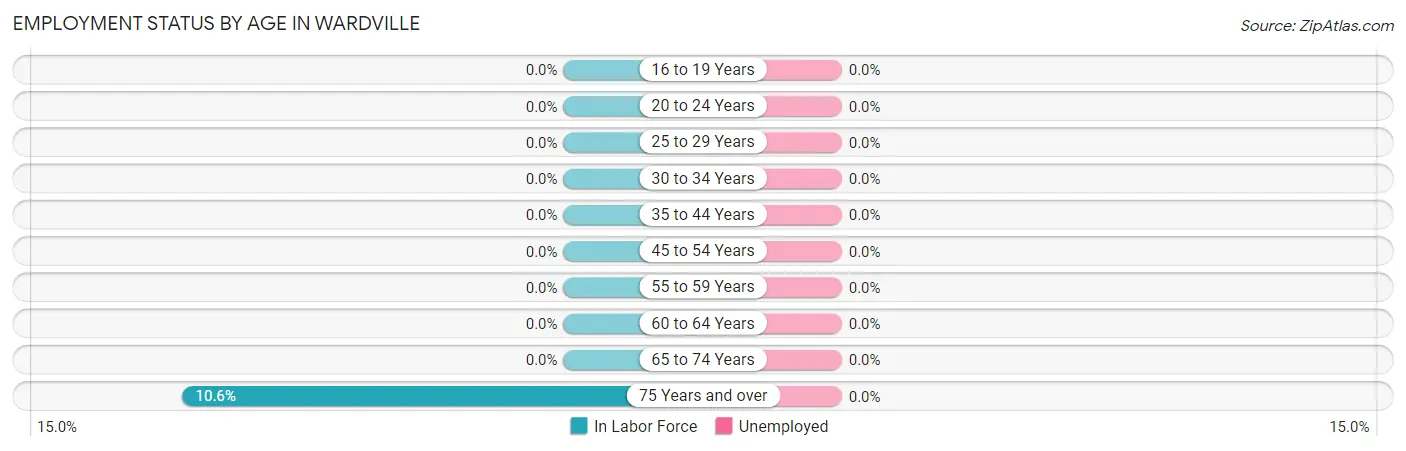Employment Status by Age in Wardville