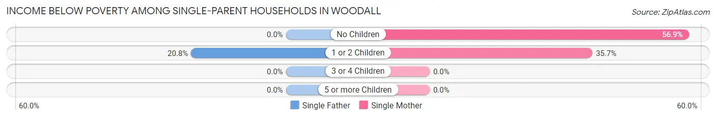 Income Below Poverty Among Single-Parent Households in Woodall