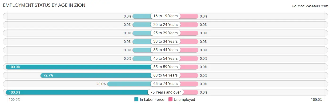 Employment Status by Age in Zion