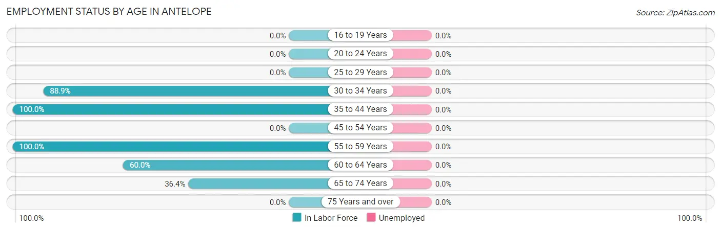 Employment Status by Age in Antelope