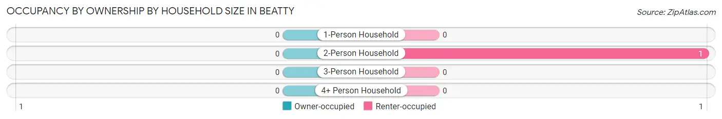 Occupancy by Ownership by Household Size in Beatty