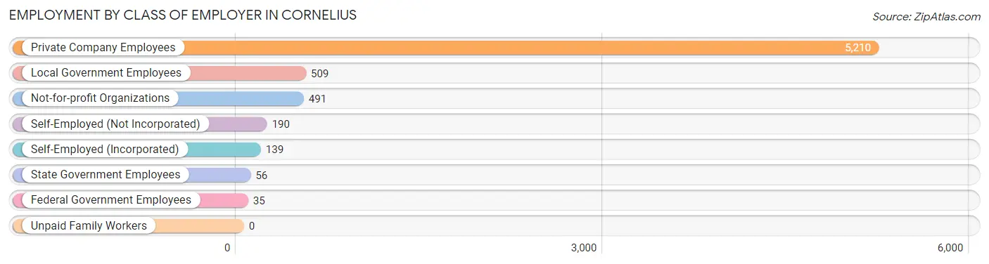 Employment by Class of Employer in Cornelius