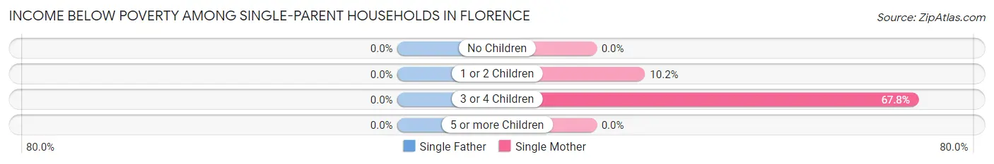 Income Below Poverty Among Single-Parent Households in Florence