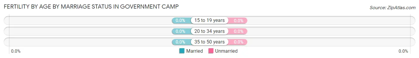 Female Fertility by Age by Marriage Status in Government Camp