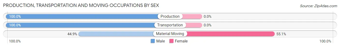 Production, Transportation and Moving Occupations by Sex in Hines