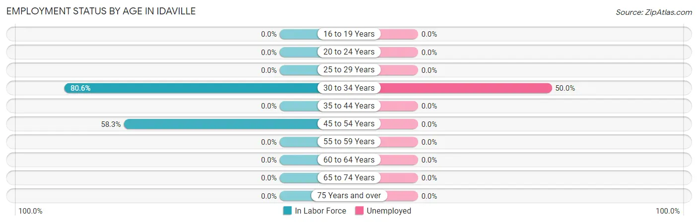 Employment Status by Age in Idaville