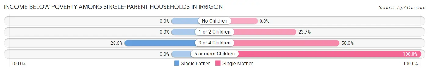 Income Below Poverty Among Single-Parent Households in Irrigon