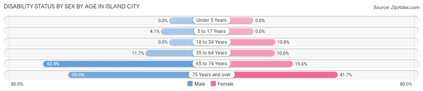 Disability Status by Sex by Age in Island City