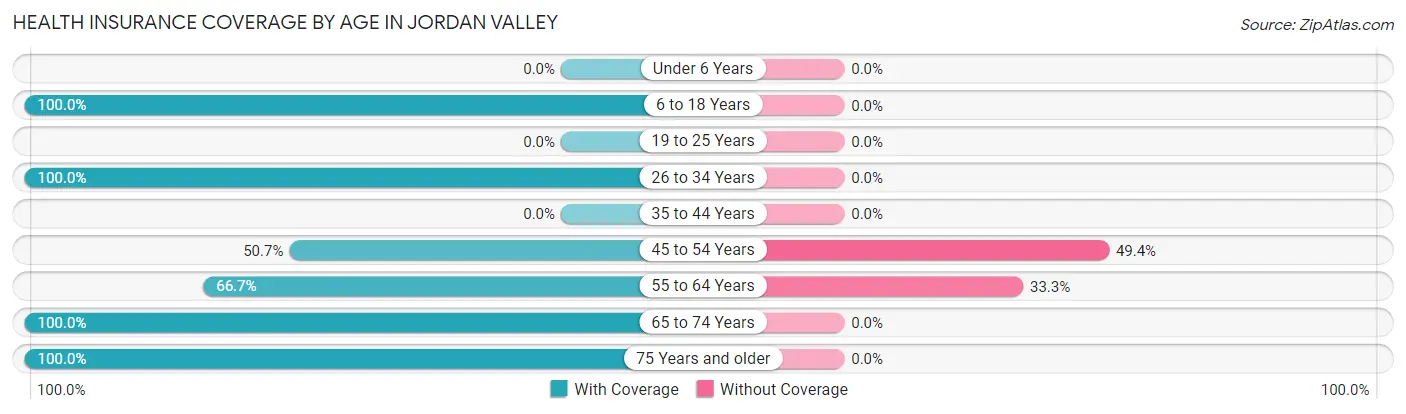 Health Insurance Coverage by Age in Jordan Valley