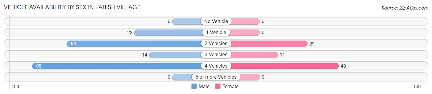 Vehicle Availability by Sex in Labish Village
