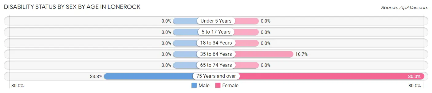 Disability Status by Sex by Age in Lonerock