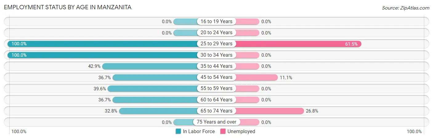 Employment Status by Age in Manzanita