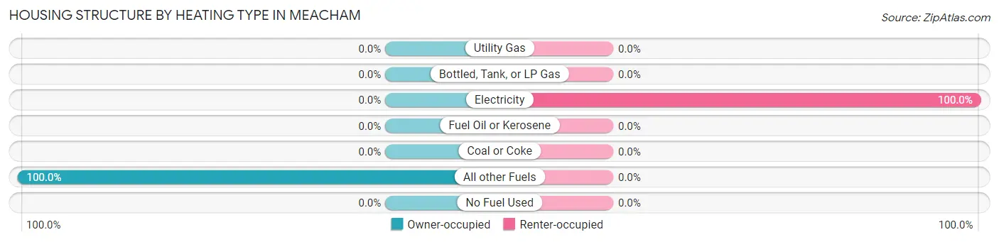 Housing Structure by Heating Type in Meacham