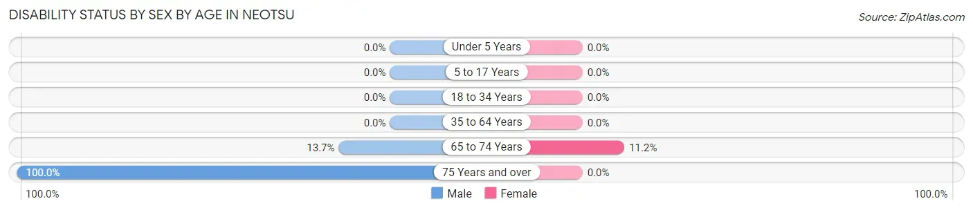 Disability Status by Sex by Age in Neotsu
