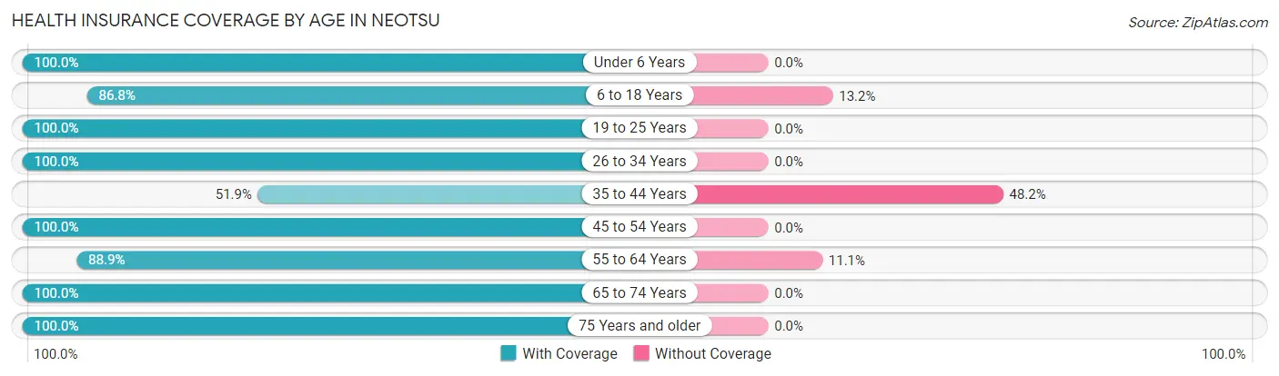 Health Insurance Coverage by Age in Neotsu
