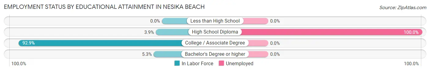 Employment Status by Educational Attainment in Nesika Beach