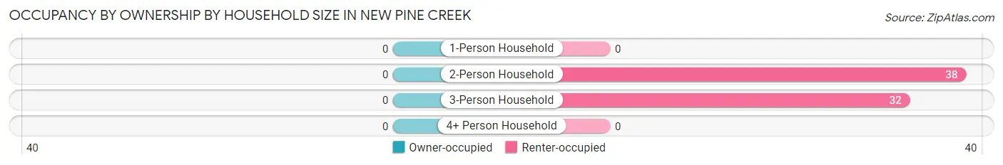 Occupancy by Ownership by Household Size in New Pine Creek