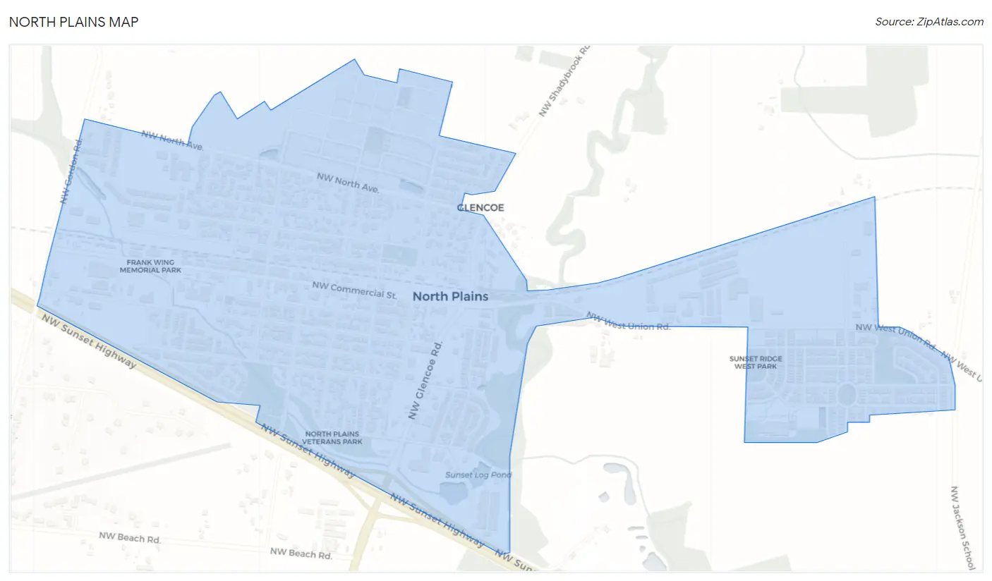 North Plains Map