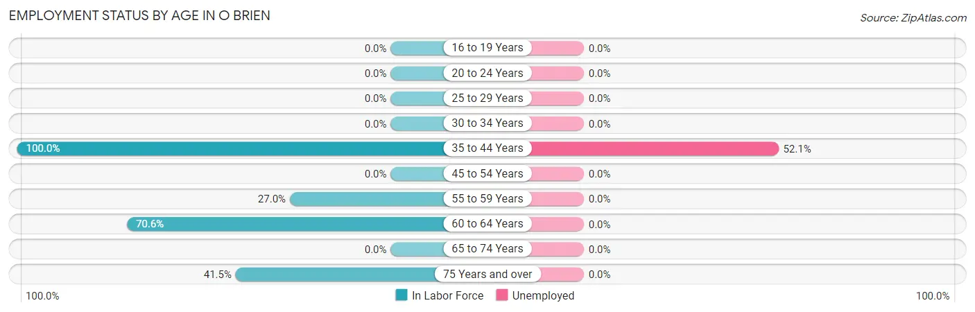 Employment Status by Age in O Brien