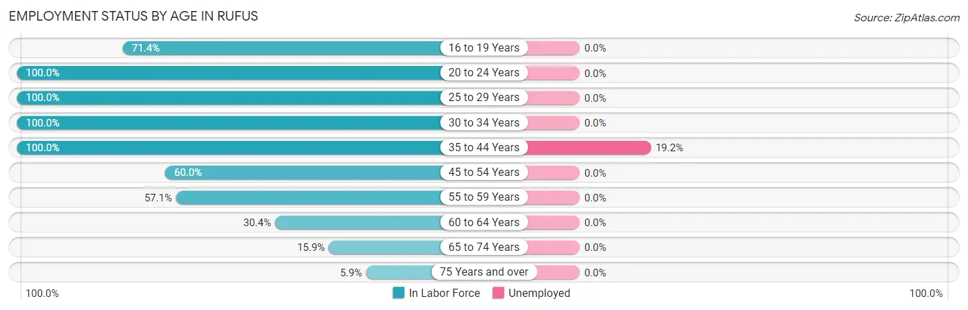 Employment Status by Age in Rufus