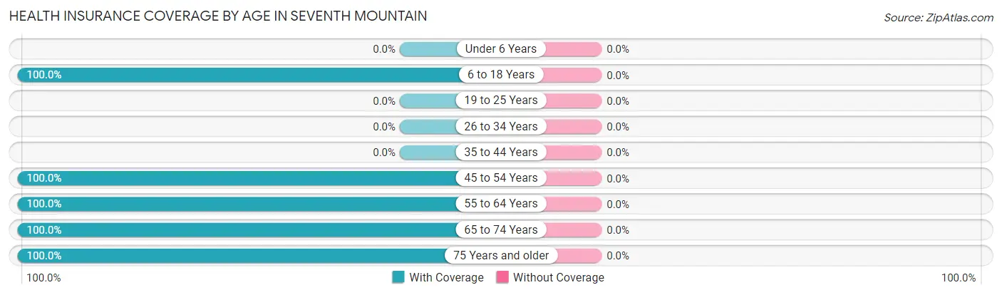 Health Insurance Coverage by Age in Seventh Mountain