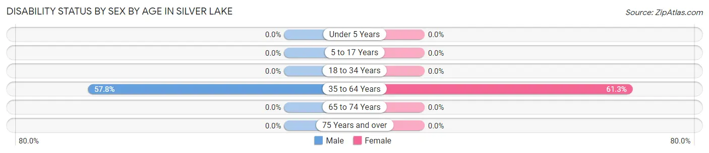 Disability Status by Sex by Age in Silver Lake