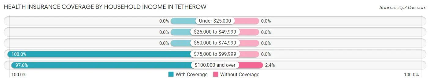 Health Insurance Coverage by Household Income in Tetherow