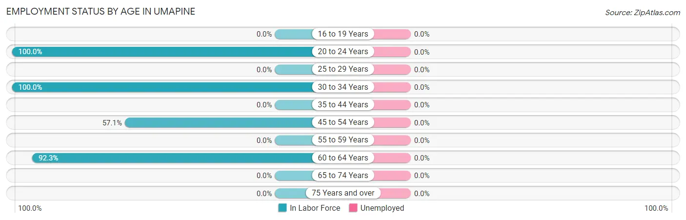 Employment Status by Age in Umapine