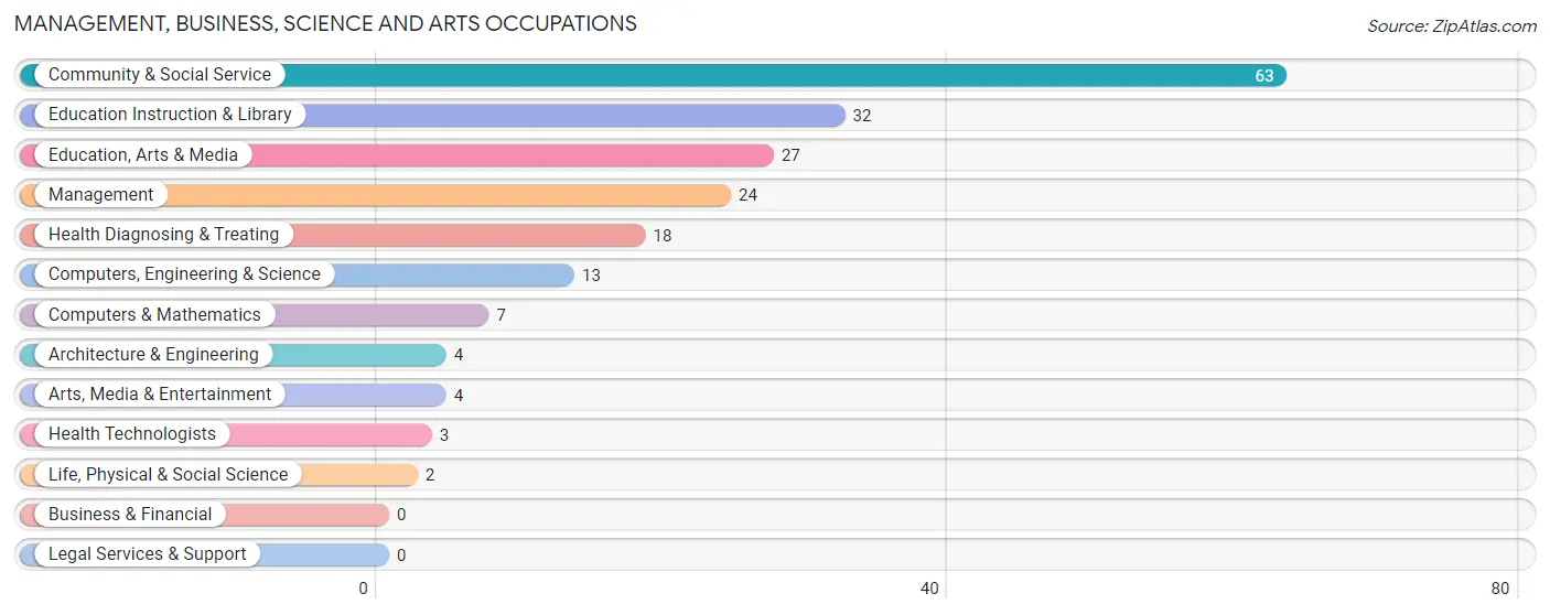 Management, Business, Science and Arts Occupations in Vale