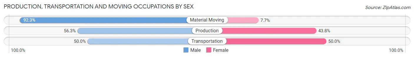 Production, Transportation and Moving Occupations by Sex in Arendtsville borough