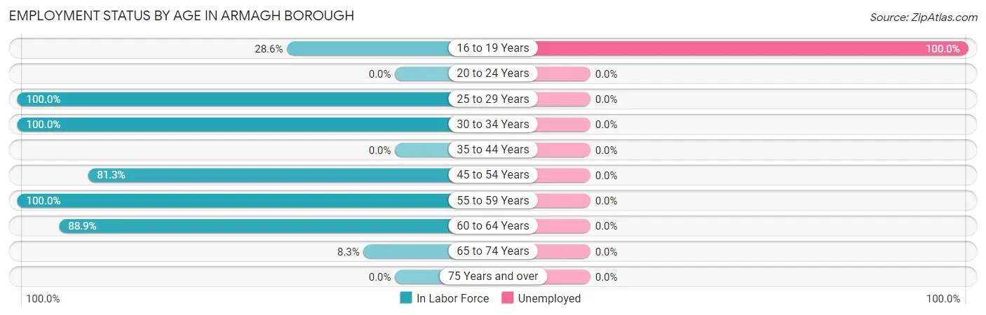 Employment Status by Age in Armagh borough