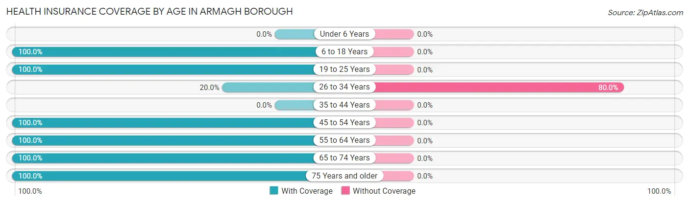 Health Insurance Coverage by Age in Armagh borough