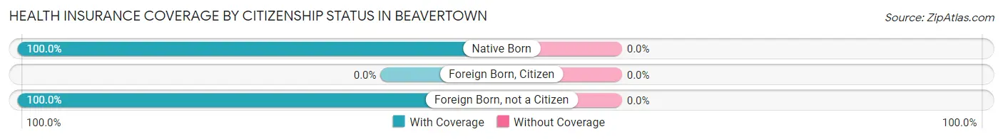 Health Insurance Coverage by Citizenship Status in Beavertown