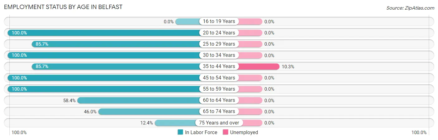 Employment Status by Age in Belfast