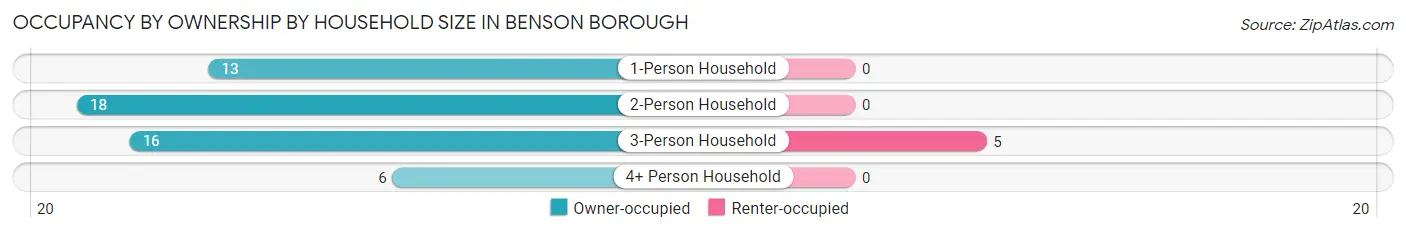 Occupancy by Ownership by Household Size in Benson borough